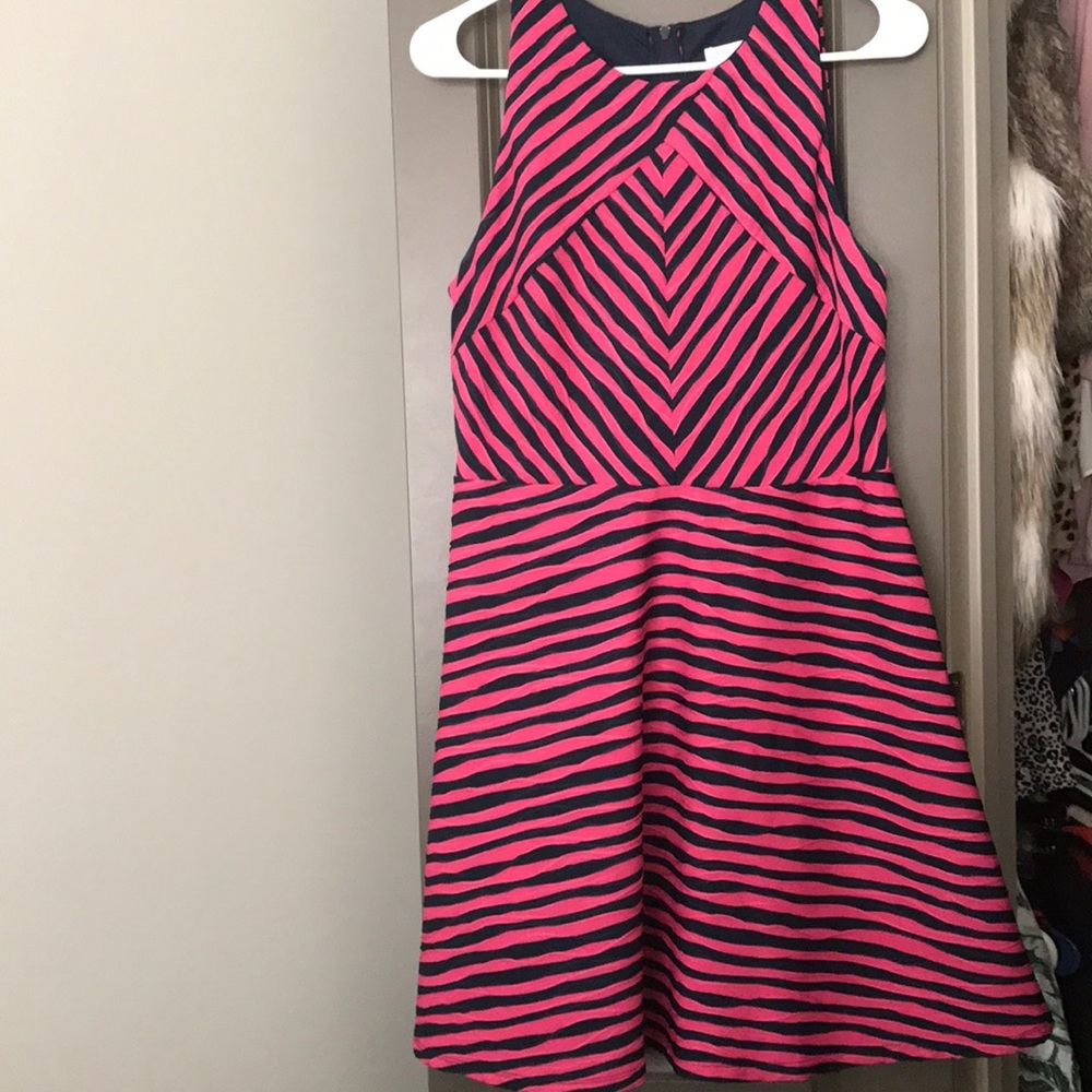 Pink and navy dress